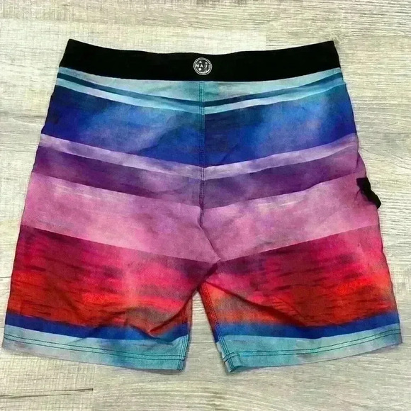 MAUI AND SONS 4-way Stretch Board Shorts Cargo Pocket Men's Size 37” X 10” EUC - Picture 7 of 16